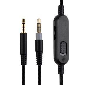 UNCLE LIGHT HyperX Cloud Mix Replacement Cable, Compatible with HyperX Cloud Mix Gaming Headsets, 3.5mm Headsets Aux Cord, Inline Mute, Volume Control, 6.6 Ft (2 Meters), Black