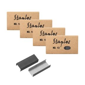 4 Pack Colored Staples Set Mini Staples #10 Metal Staples Refill for Desktop Staplers, Jam Free No.10 Staples for Mini Stapler Stapling Refills 1000pcs Staples Per Pack