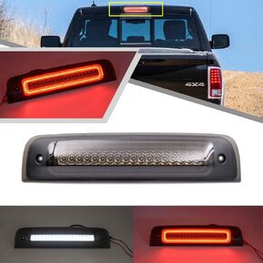 LED Third Brake Light for Dodge RAM 1500 1994-2001 for RAM 2500 3500 1994-2002 3rd Brake Lights Rear Center High Mount Stop Lamp Reverse Roof Cargo Lights Red Lens