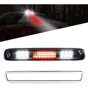 Fit for Chevy Silverado & for GMC Sierra 1500 2500 3500 HD Classic 1999-2007, LED Third 3rd Brake Light Rear Cargo Lamp High Mount Stop light with Gasket (Clear Lens)
