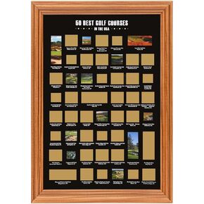 EIHFHIE Golf Gifts for Men Dad Fathers Day Golf Gifts,Top 50 Golf Courses List Scratch Off Poster, Unique Golf Gifts for Dad or Men Golfers, Ideal Funny Gift for Dad Golf Lover