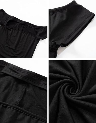 Hilinker Women's Off Shoulder Bodycon Jumpsuits Sexy Short Sleeve One Piece Rompers in Saudi Arabia