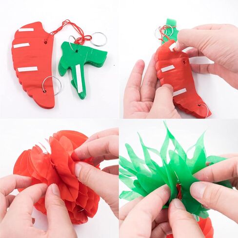 SnowTing 14 Pieces Tissue Honeycomb Fruit Decorations Paper Ball Apple Orange Strawberry Peach Pear with Hanging Rope Centerpiece for Hawaiian Tropical Luau Jungle Party Birthday Home Decor Supplies in Kuwait