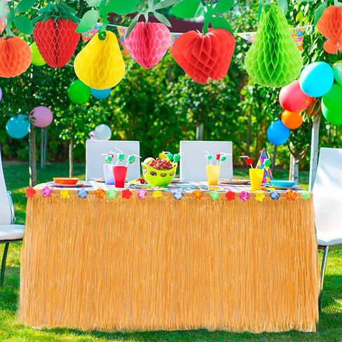 SnowTing 14 Pieces Tissue Honeycomb Fruit Decorations Paper Ball Apple Orange Strawberry Peach Pear with Hanging Rope Centerpiece for Hawaiian Tropical Luau Jungle Party Birthday Home Decor Supplies in Kuwait