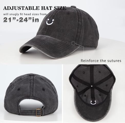 Washed Cotton Vintage Smile Mountain Baseball Cap Sun Hats Men Women Baseball Cap Adjustable Dad Golf Hat in Saudi Arabia