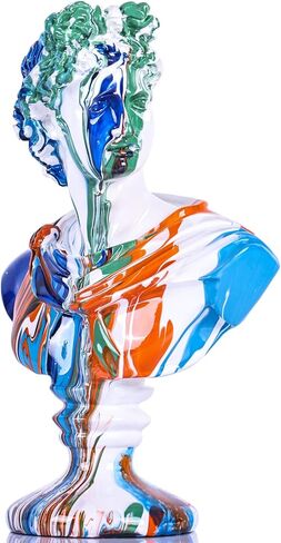 11.8 Inch Greek Statue of David, Classic Roman Bust Greek Mythology Sculpture for Home Decor,Large Resin Roman Goddess Apollo Sculpture for Home Décor Resin Crafts for Sketch Practice Artist (White) in Kuwait