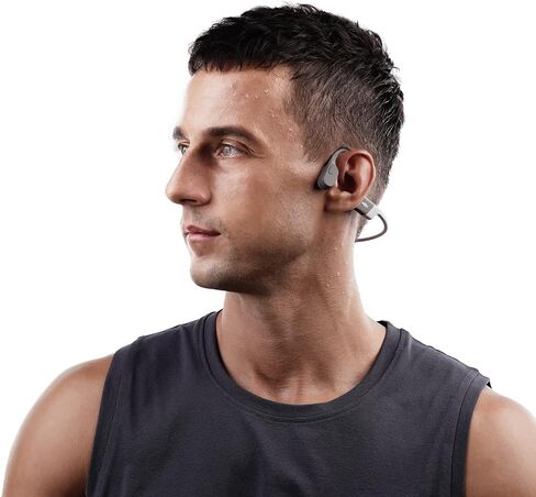 SHOKZ OpenRun Bluetooth Bone Conduction Running Headphones - SS23 - One - Grey in Kuwait