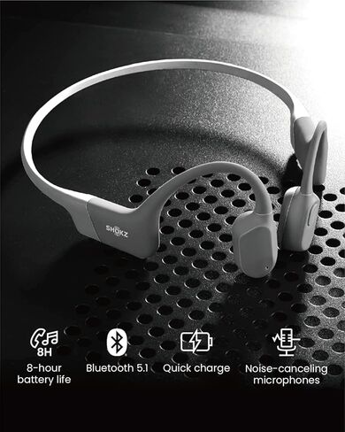 SHOKZ OpenRun Bluetooth Bone Conduction Running Headphones - SS23 - One - Grey in Kuwait