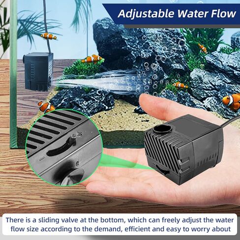 مضخة مياه صغيرة 4 وات 80 جيجا في الساعة للنوافير: تصميم منخفض الضوضاء وصغير الحجم ومريح لأحواض السمك الصغيرة وخزانات الأسماك وموزعات مياه الحيوانات الأليفة ونوافير سطح المكتب وغيرها من المعدات المماثلة in Kuwait