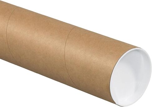 AVIDITI Cardboard Tubes with Caps, 48"L x 4"W x 4"H, Pack of 15 | Poster Tube for Mailing and Storage of Blueprints, Artwork, Crafts, Long Art Holder, 48 inches in Saudi Arabia