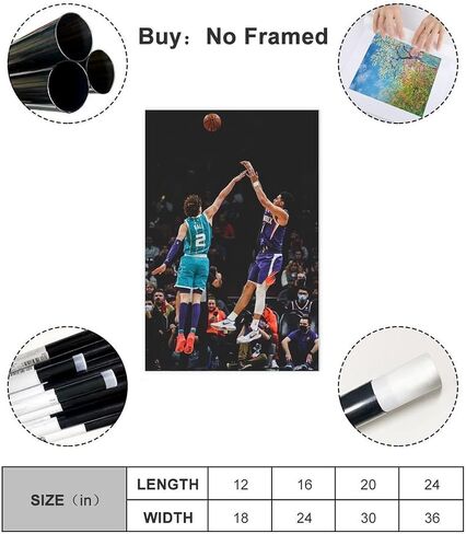 ANBID Basketball Player Poster for Wall Decor Phoenix Suns POSTERS Canvas for Boys Bedroom Wall Motivational Basketball Poster Signed Unframe-style 12x18inch(30x45cm) in Saudi Arabia