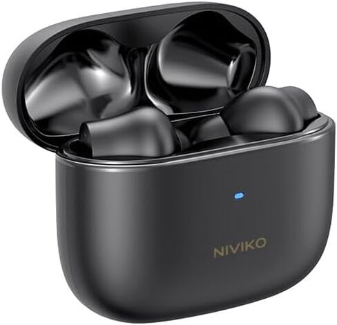 NVK-A8590 Bluetooth 5.3 Wireless Earbuds with Wireless Charging Case Stereo Headphones in Ear Active Noise Canceling IPX5 Waterproof Premium Sound with Deep Bass for Sport Black in Saudi Arabia