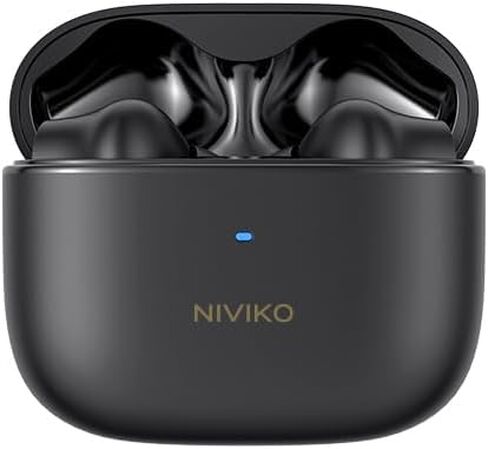 NVK-A8590 Bluetooth 5.3 Wireless Earbuds with Wireless Charging Case Stereo Headphones in Ear Active Noise Canceling IPX5 Waterproof Premium Sound with Deep Bass for Sport Black in Saudi Arabia