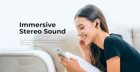 NVK-A8590 Bluetooth 5.3 Wireless Earbuds with Wireless Charging Case Stereo Headphones in Ear Active Noise Canceling IPX5 Waterproof Premium Sound with Deep Bass for Sport Black in Saudi Arabia