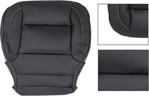 غطاء مقعد جلدي غير مثقوب من جانب السائق باللون الأسود متوافق مع Chevy Silverado GMC Sierra 1500 2500HD 3500HD 2014 2015 2016 2017 2018 2019 in Kuwait