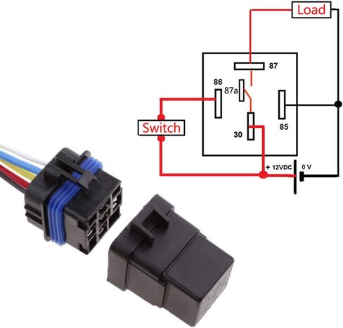 ESUPPORT Car Truck Motor Heavy Duty 12V 40A SPST Relay Socket Plug 4Pin 4 Wire Waterproof Seal in Saudi Arabia