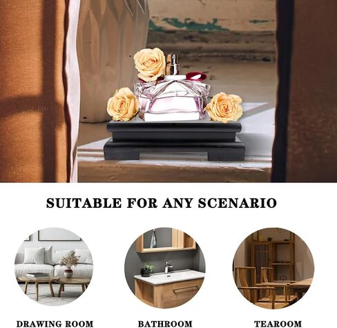 Wooden Display Stand Square Wood Display Base Vintage Vase Stand Handicraft Decoration Display Stand for Plant Pedestal Table Home Decoration Household in Saudi Arabia
