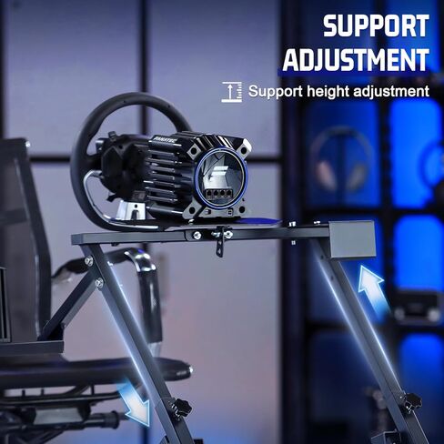 Marada Sim Racing Wheel Stand Simulator Cockpit X-Structure Quick Fold يناسب Thrustmaster/Logitech G29، G923، G920، T300RS، T150 حامل ألعاب قابل للتعديل بدون عجلة قيادة، دواسة، فرامل اليد in Kuwait
