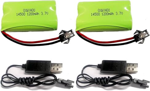 بطارية ليثيوم أيون قابلة لإعادة الشحن 3.7 فولت 1200 مللي أمبير في الساعة مع قابس SM2P وكابل الشاحن لشاحنات التحكم عن بعد 813A بطارية مكونة من قطعتين in Kuwait