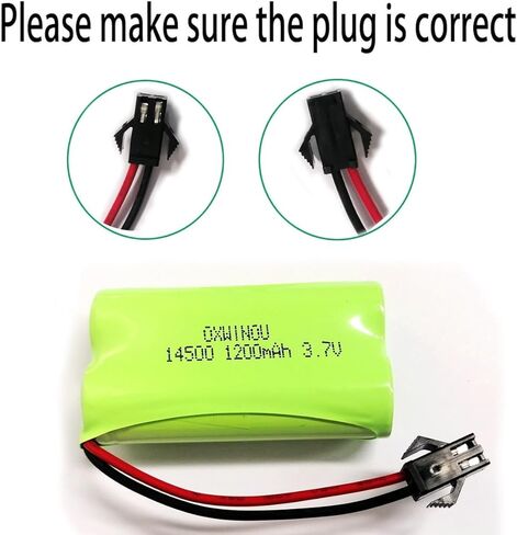 بطارية ليثيوم أيون قابلة لإعادة الشحن 3.7 فولت 1200 مللي أمبير في الساعة مع قابس SM2P وكابل الشاحن لشاحنات التحكم عن بعد 813A بطارية مكونة من قطعتين in Kuwait