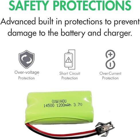 بطارية ليثيوم أيون قابلة لإعادة الشحن 3.7 فولت 1200 مللي أمبير في الساعة مع قابس SM2P وكابل الشاحن لشاحنات التحكم عن بعد 813A بطارية مكونة من قطعتين in Kuwait