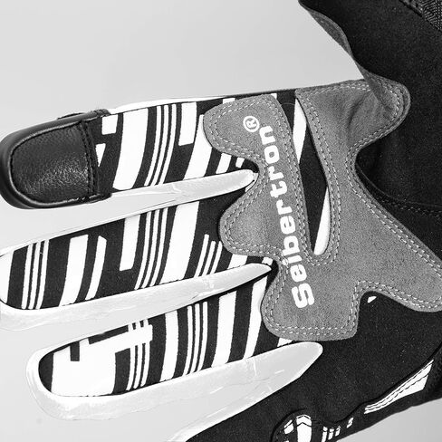 Seibertron SPW-2 Carbon Fiber Hard Knuckle Waterproof Touchscreen Leather Motorcycle Gloves in Kuwait