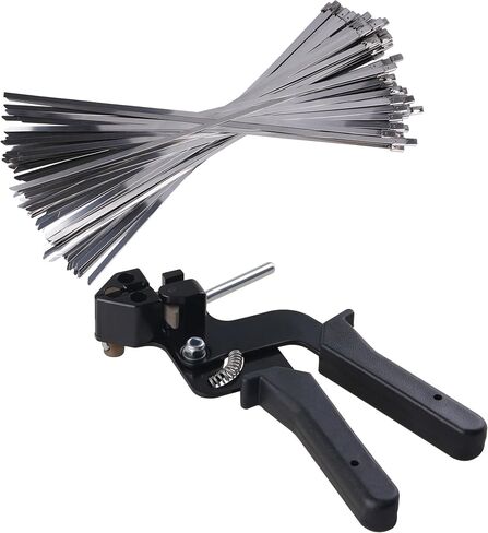 CNCYEAH Zip Ties 100PCS 4.6 Inch 200mm Metal Cable Zip Ties 304 Stainless Steel Cable Zip Ties Self-Locking Steel Exhaust Wrap Wire Ties for Machinery, Vehicles in Saudi Arabia