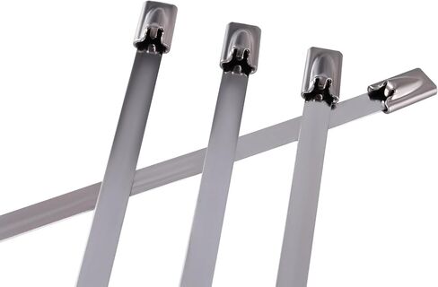 CNCYEAH Zip Ties 100PCS 4.6 Inch 200mm Metal Cable Zip Ties 304 Stainless Steel Cable Zip Ties Self-Locking Steel Exhaust Wrap Wire Ties for Machinery, Vehicles in Saudi Arabia