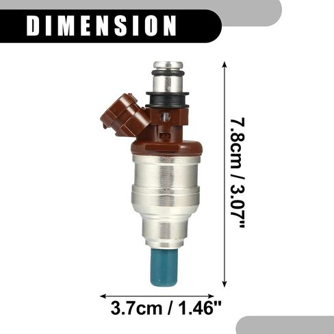 حاقن الوقود 23209-65020 - حاقن الوقود الداخلي للسيارة 4 فتحات Engnie - لسيارة Toyota 4Runner 3.0L 1988-1995 لون فضي معدني - 6 قطع in Kuwait