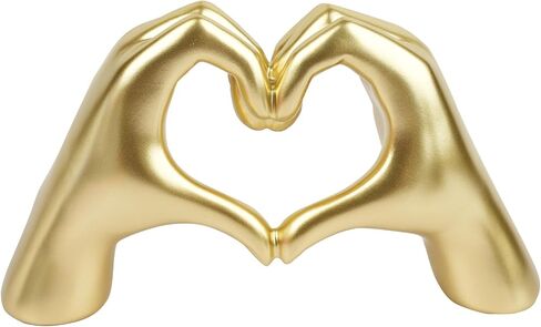 Heart Hands Sculpture Nordic Minimalist Style Resin Crafts Love Jewelry Modern Decor Mothers Day Wedding (Black) in Saudi Arabia