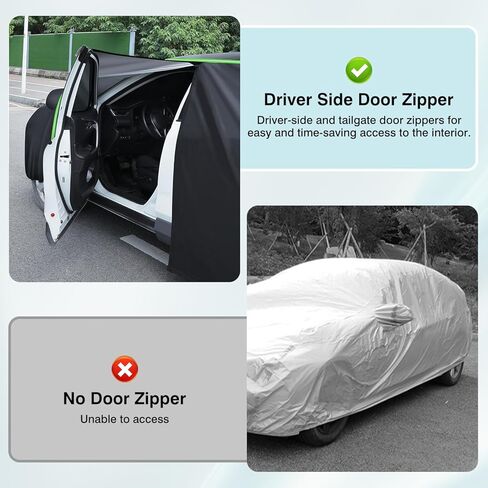 غطاء سيارة لسيارة Ford Escape 2000-2024، غطاء سيارة كامل مقاوم للماء لجميع الأحوال الجوية غطاء سيارة للهروب، غطاء سيارة خارجي مع سحاب باب شرائط عاكسة للأشعة فوق البنفسجية ومقاوم للرياح in Kuwait