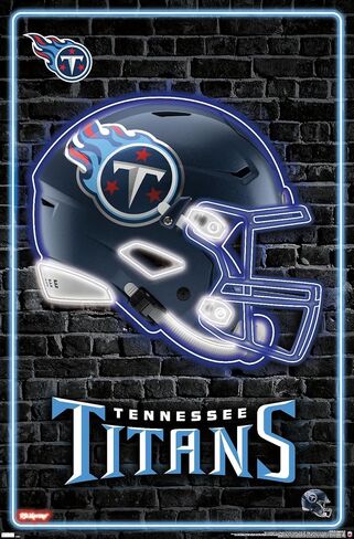 Trends International NFL Tennessee Titans - Neon Helmet 23 Wall Poster in Saudi Arabia