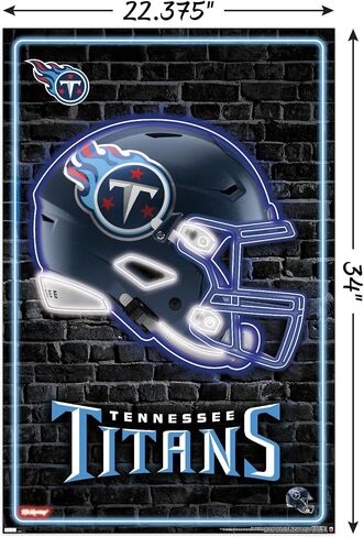 Trends International NFL Tennessee Titans - Neon Helmet 23 Wall Poster in Saudi Arabia