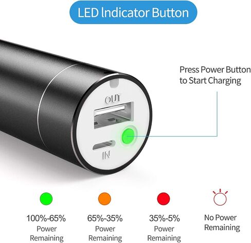 Ultra-Compact Portable Charger The Smallest 5000mAh Mini Power Bank with Fast Charge 2.4A Output for iPhone 15 14 13 12 11 X XS MAX XR 8 7 6s Plus iPad Samsung Galaxy Cell Phone & More Black in Saudi Arabia