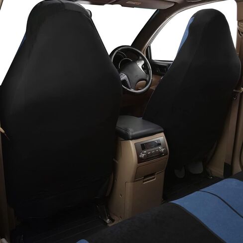 Flying Banner car seat Covers Full Set Protectors Front high Bucket Rear Bench Split 40/60 50/50 60/40 (Black, High Bucket - Full Set) in Saudi Arabia