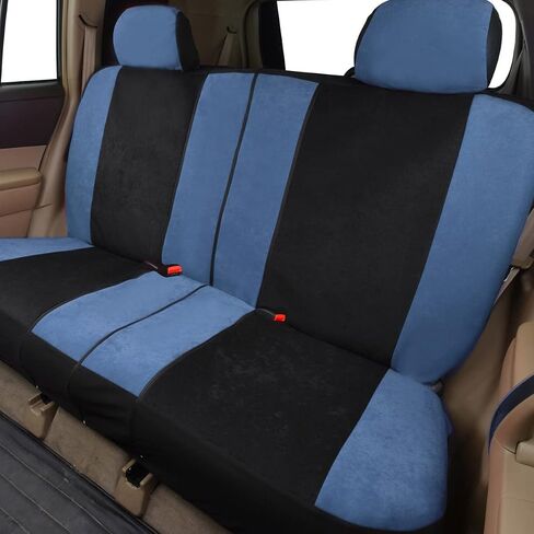 Flying Banner car seat Covers Full Set Protectors Front high Bucket Rear Bench Split 40/60 50/50 60/40 (Black, High Bucket - Full Set) in Saudi Arabia