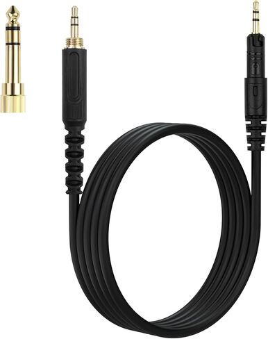 كابل ATH-M50x بديل لكابل الصوت Aux سلك متوافق مع سماعات الرأس Audio Technica ATH-M50x / ATH-M40x / ATH-M70x / ATH-M60X، مع محول 6.35 مم (1/4 بوصة)، 6.5 قدم in Kuwait