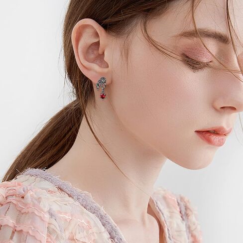 URONE Skull Necklace/Earrings/Bracelet Sterling Silver Skeleton Hand Jewelry Gifts for Women Girls in Saudi Arabia