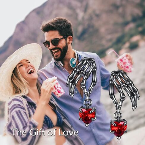 URONE Skull Necklace/Earrings/Bracelet Sterling Silver Skeleton Hand Jewelry Gifts for Women Girls in Saudi Arabia