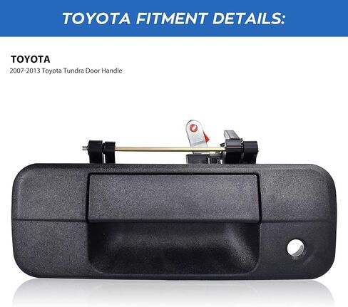 FAERSI مقبض الباب الخلفي مقبض مزلاج الباب الخلفي مع استبدال فتحة الكاميرا الخلفية لسيارة Toyota Tundra 2007-2013 | يستبدل # 69090-0C051، 690900C051، 81214 in Saudi Arabia