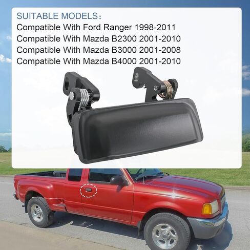 JDMSPEED Exterior Door Handle Compatible with Ford Ranger 1998-2011 Mazda B2300 B3000 B4000 2001-2010 Door Handle Exterior Outside Outer Front Driver Passenger Side Replaces# 2L5Z1022404BAA in Saudi Arabia