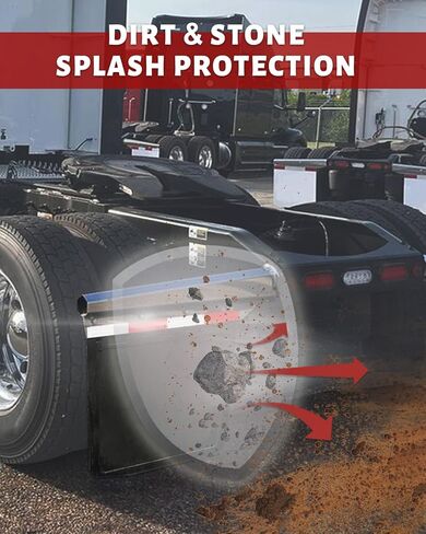 شماعات رفرف الطين المحملة بنابض من الكروم شديدة التحمل مباشرة لشبه الشاحنات | مسافة مسمار 2.5 بوصة، طول 30 بوصة، من الفولاذ المقاوم للصدأ (قطعتان) in Kuwait