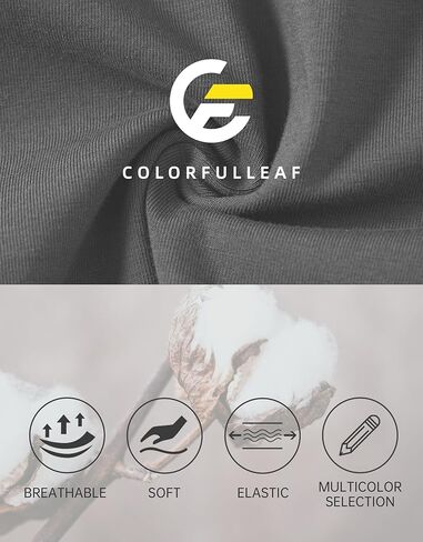 ملابس داخلية رجالية من COLORFULLEAF سراويل داخلية قطنية ناعمة قابلة للتمدد بحزام خصر عريض in Kuwait