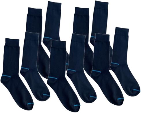 Cotton Dress Socks - Classic and Comfortable Men's Dress Socks for Everyday Wear, NAVY, Size 7-11, 5-Pack in Saudi Arabia