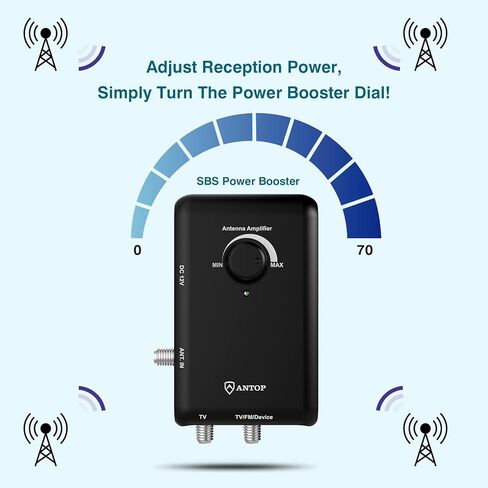 هوائي التلفزيون الخارجي - Antop HD Smart BAR AT-500SBS-Black HDTV＆FM هوائي مضخم in Kuwait