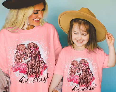 ماما قمصان الأم وأنا مطابقة تي شيرت مضحك أمي ابنة تي شيرت لطيف فتاة الخريف طاقم الرقبة تيز القمم in Kuwait