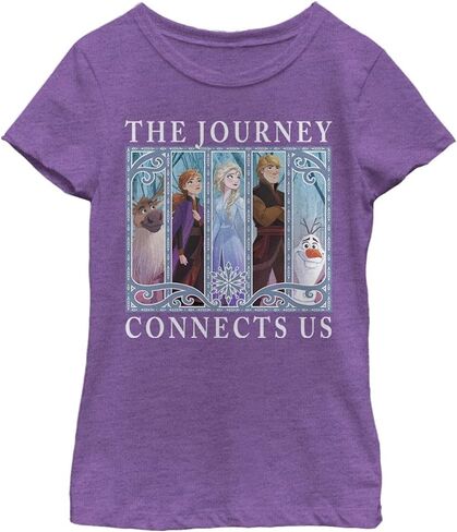 Disney Frozen 2 Box Up Group Girl's Heather Crew Tee in Saudi Arabia