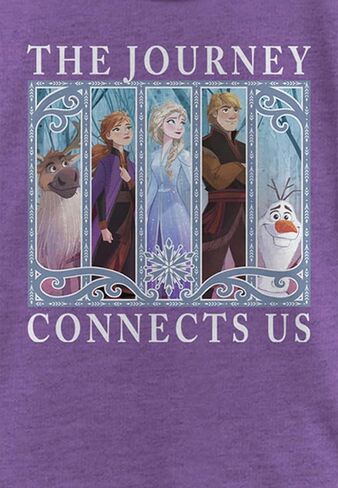 Disney Frozen 2 Box Up Group Girl's Heather Crew Tee in Saudi Arabia