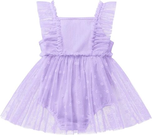 IMEKIS Newborn Baby Girl 1st Birthday Outfit Floral Romper Dress Tulle Cake Smash Photo Shoot in Saudi Arabia