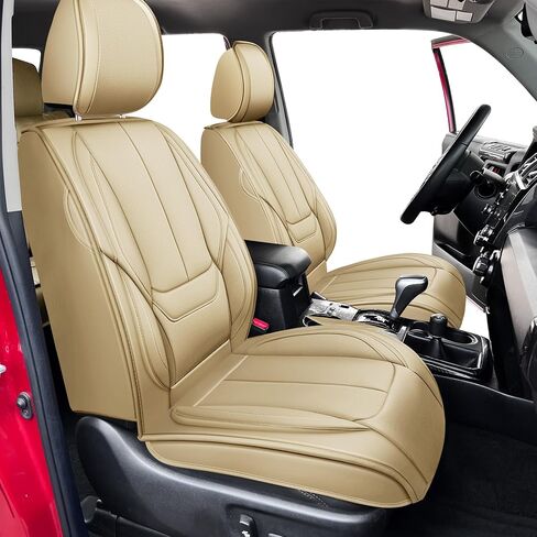 أغطية مقاعد إكسسوارات OASIS AUTO Toyota 4Runner 2010-2025 وسادة حماية من الجلد مناسبة حسب الطلب (مجموعة كاملة ممتازة، أسمر ضارب للصفرة) in Saudi Arabia